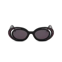 marni eyewear lunettes de soleil ovales zion canyon - noir