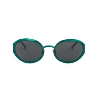 marni lunettes de soleil to-sua à monture ovale - vert