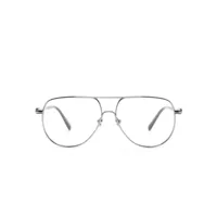 moncler eyewear lunettes de vue à monture pilote - gris