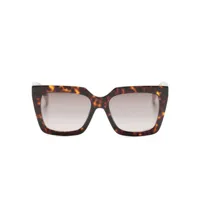 missoni eyewear lunettes de soleil à monture oversize - marron