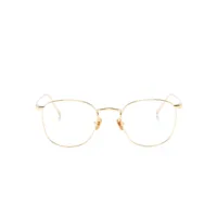 linda farrow lunettes de vue à monture ronde - or