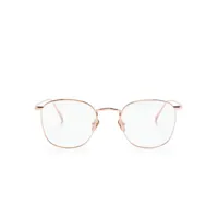 linda farrow lunettes de vue à monture ronde - rose