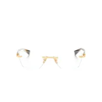 balmain eyewear lunettes de vue pierre bpx à monture rectangulaire - or