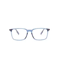 zegna lunettes de vue à monture carrée - bleu