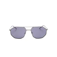 emporio armani lunettes de soleil à monture géométrique - gris