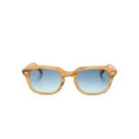 moscot lunettes de soleil gatkes à monture carrée - jaune