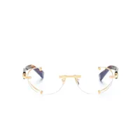 balmain eyewear lunettes de vue à monture ovale - or
