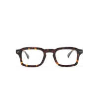 peter & may walk lunettes de vue leon à monture rectangulaire - marron