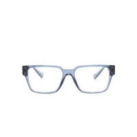versace eyewear lunettes de vue carrées à plaque medusa - bleu