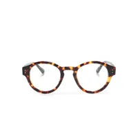 linda farrow lunettes de vue musa à monture ronde - marron
