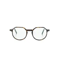 lunor lunettes de vue a12 à monture géométrique - marron