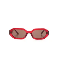 the attico x linda farrow lunettes de soleil irene à monture géométrique - rouge