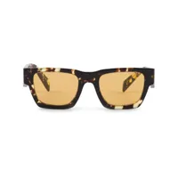prada eyewear lunettes de soleil symbole à monture carrée - noir