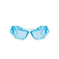 ottolinger lunettes de soleil à détail torsadé - bleu