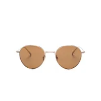 toteme logo-engraved round-frame sunglasses - or