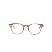 linda farrow lunettes de vue linear bay a c3 à monture ovale - marron
