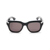 alexander mcqueen eyewear lunettes de soleil punk à monture carrée - noir