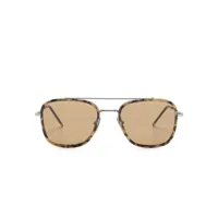 thom browne eyewear lunettes de soleil à monture pilote - argent
