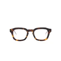 thom browne eyewear lunettes de vue à monture d'inspiration wayfarer - marron