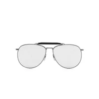 thom browne eyewear lunettes de soleil à monture pilote - gris