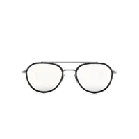 thom browne eyewear lunettes de soleil à monture pilote - noir