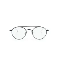 thom browne eyewear lunettes de vue à monture ronde - argent