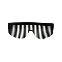 chanel pre-owned lunettes de soleil à détail de peigne (1993) - noir