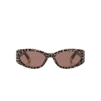 jacquemus lunettes de soleil à monture ovale - marron