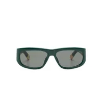 jacquemus lunettes de soleil à monture rectangulaire - vert