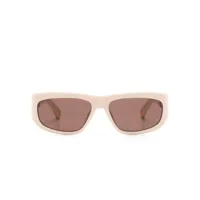 jacquemus lunettes de soleil à monture rectangulaire - rose
