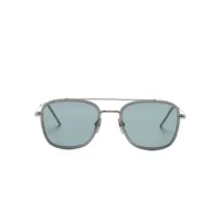 thom browne eyewear lunettes de soleil à monture pilote - argent