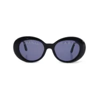 chanel pre-owned lunettes de soleil à logo cc (années 1990-2000) - noir
