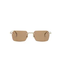 dunhill lunettes de soleil à monture rectangulaire - or