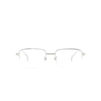 dunhill lunettes de vue à monture rectangulaire - argent