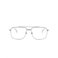 dunhill lunettes de vue à monture pilote - argent