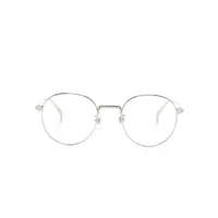 dunhill lunettes de vue à monture ronde - argent
