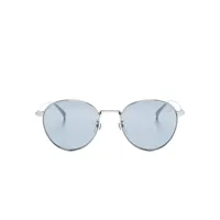 dunhill lunettes de soleil à monture ronde - argent