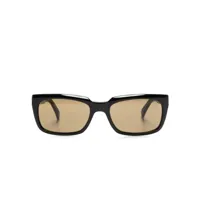 dunhill lunettes de soleil à monture rectangulaire - noir