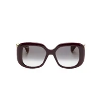 cartier eyewear lunettes de soleil panthère à monture carrée - rouge