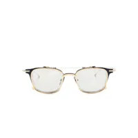 thom browne eyewear lunettes de vue à monture carrée - argent