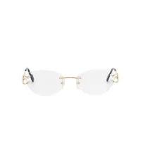 cartier eyewear lunettes de vue à monture ovale - or