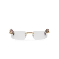 cartier eyewear lunettes de vue à verres rectangulaires - or