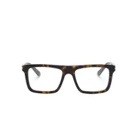 gucci eyewear lunettes de vue rectangulaires - marron