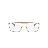 balmain eyewear lunettes de vue à monture pilote - noir
