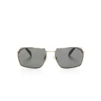 chopard eyewear lunettes de soleil à monture rectangulaire - or
