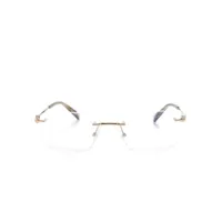 chopard eyewear lunettes de vue vchg39 à monture rectangulaire - or