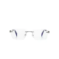 chopard eyewear lunettes de vue à plaque logo - argent