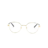 gucci eyewear lunettes de vue à monture ronde - or