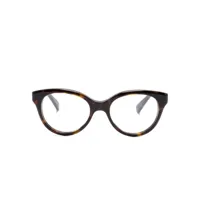 gucci eyewear lunettes de vue rondes à effet écailles de tortue - marron