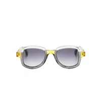 theo eyewear lunettes de soleil suprematisme à monture carrée - jaune